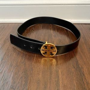 Tory Burch Authentic Black Leather Belt